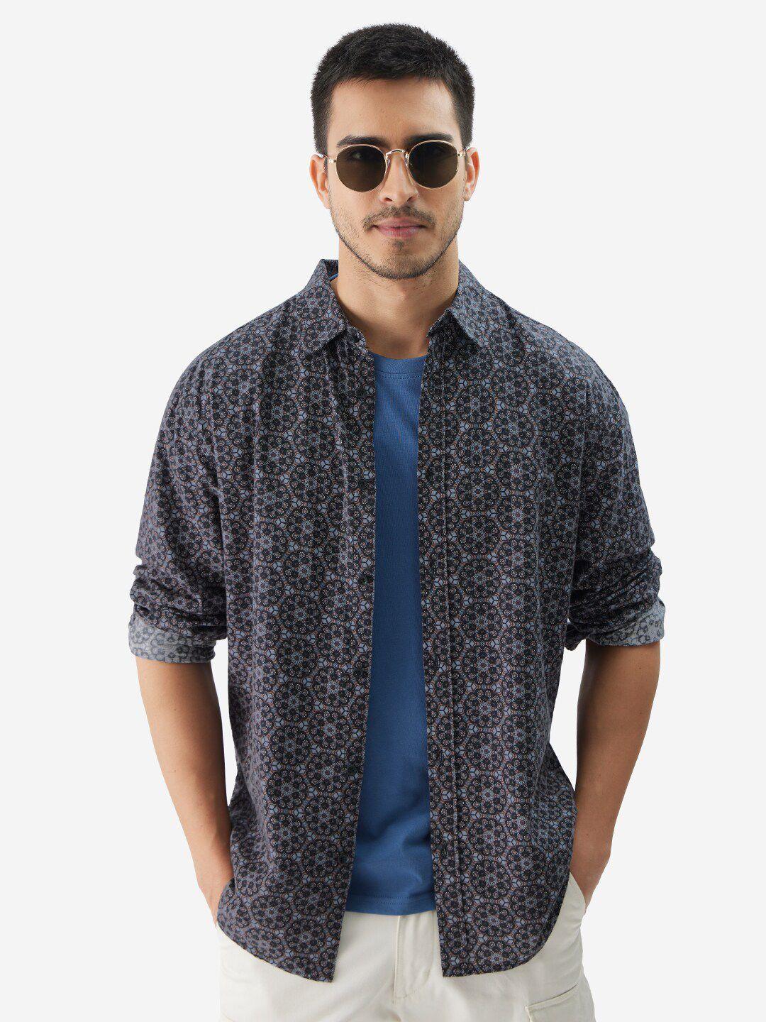 the souled store men opaque printed casual shirt