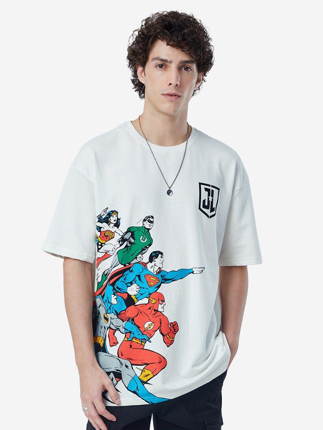 the souled store men printed loose t-shirt