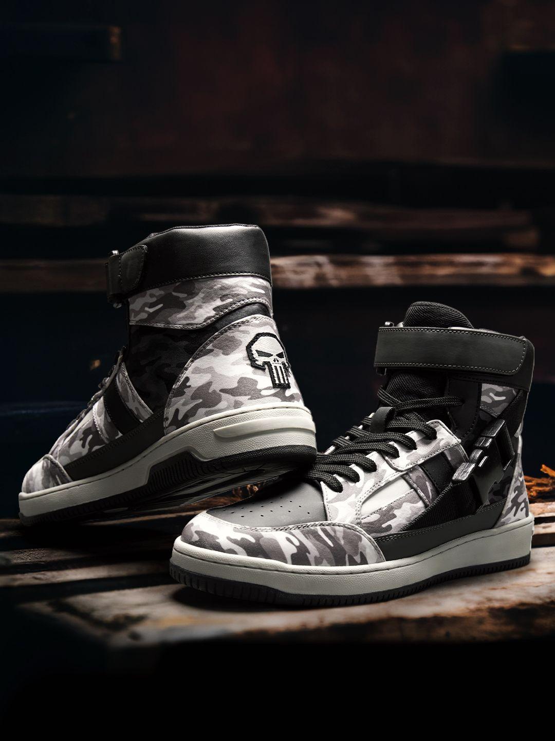 the souled store men punisher colourblocked lightweight mid-top fashion