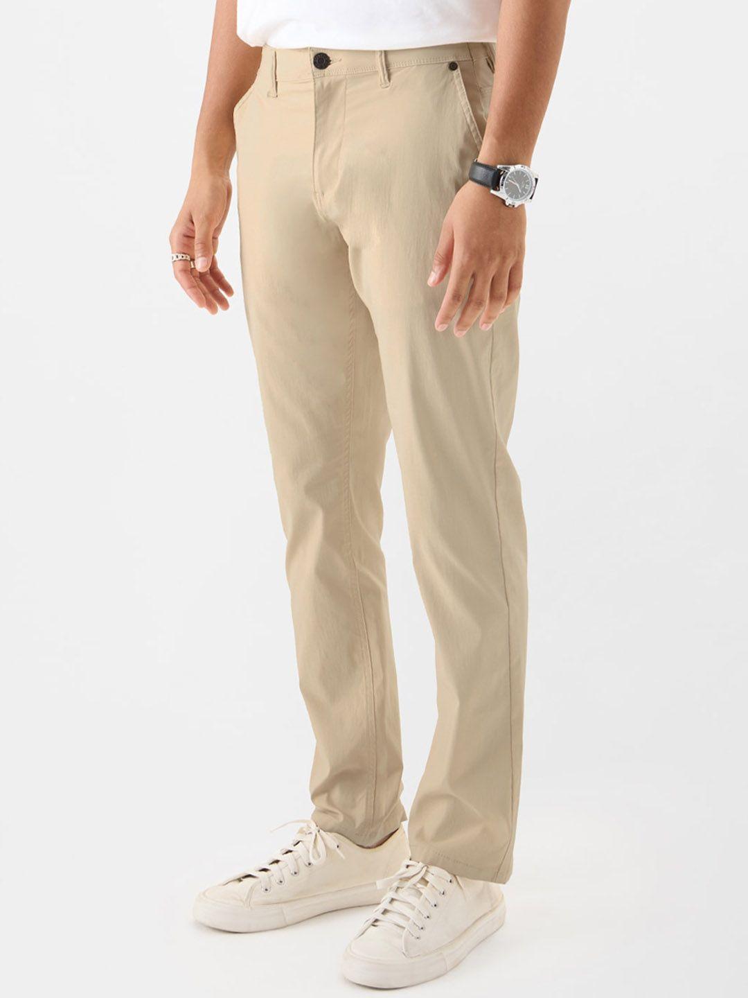 the souled store men relaxed regular fit chinos trousers