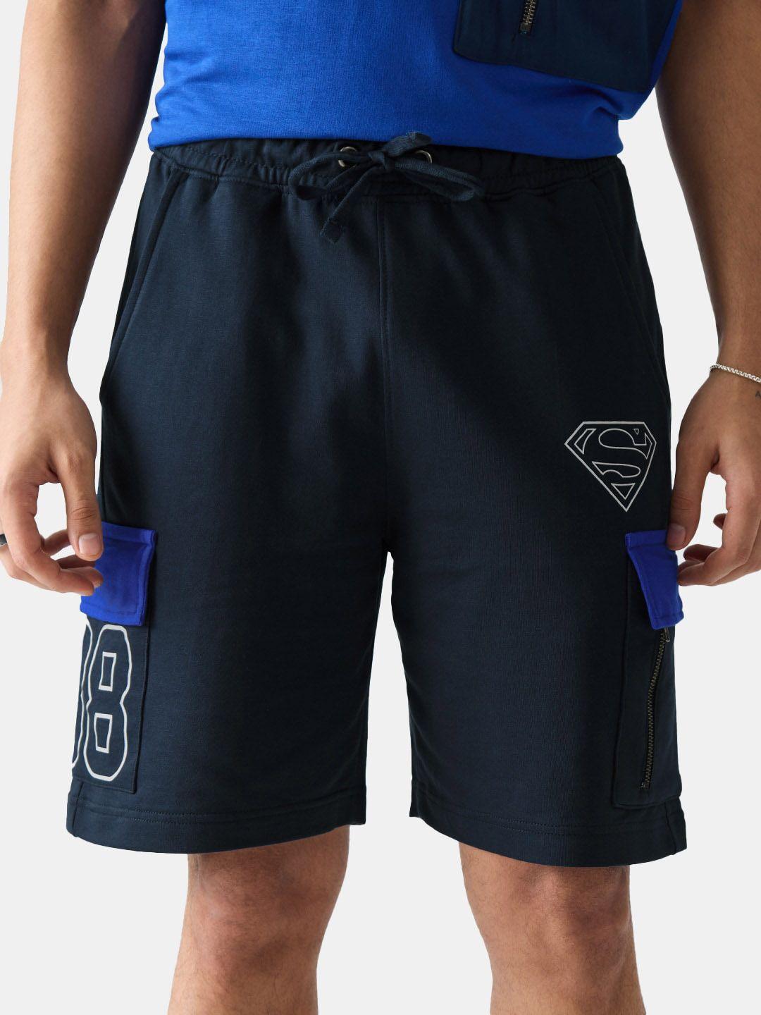 the souled store men superman printed sports shorts