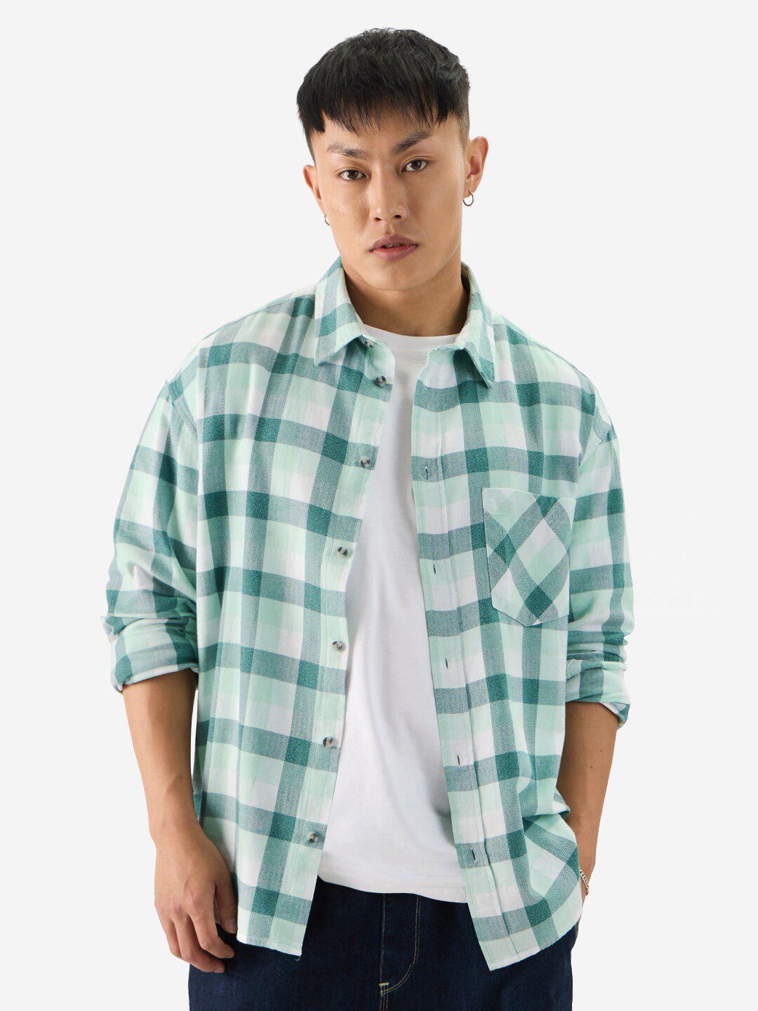 the souled store men tartan checks opaque checked casual shirt