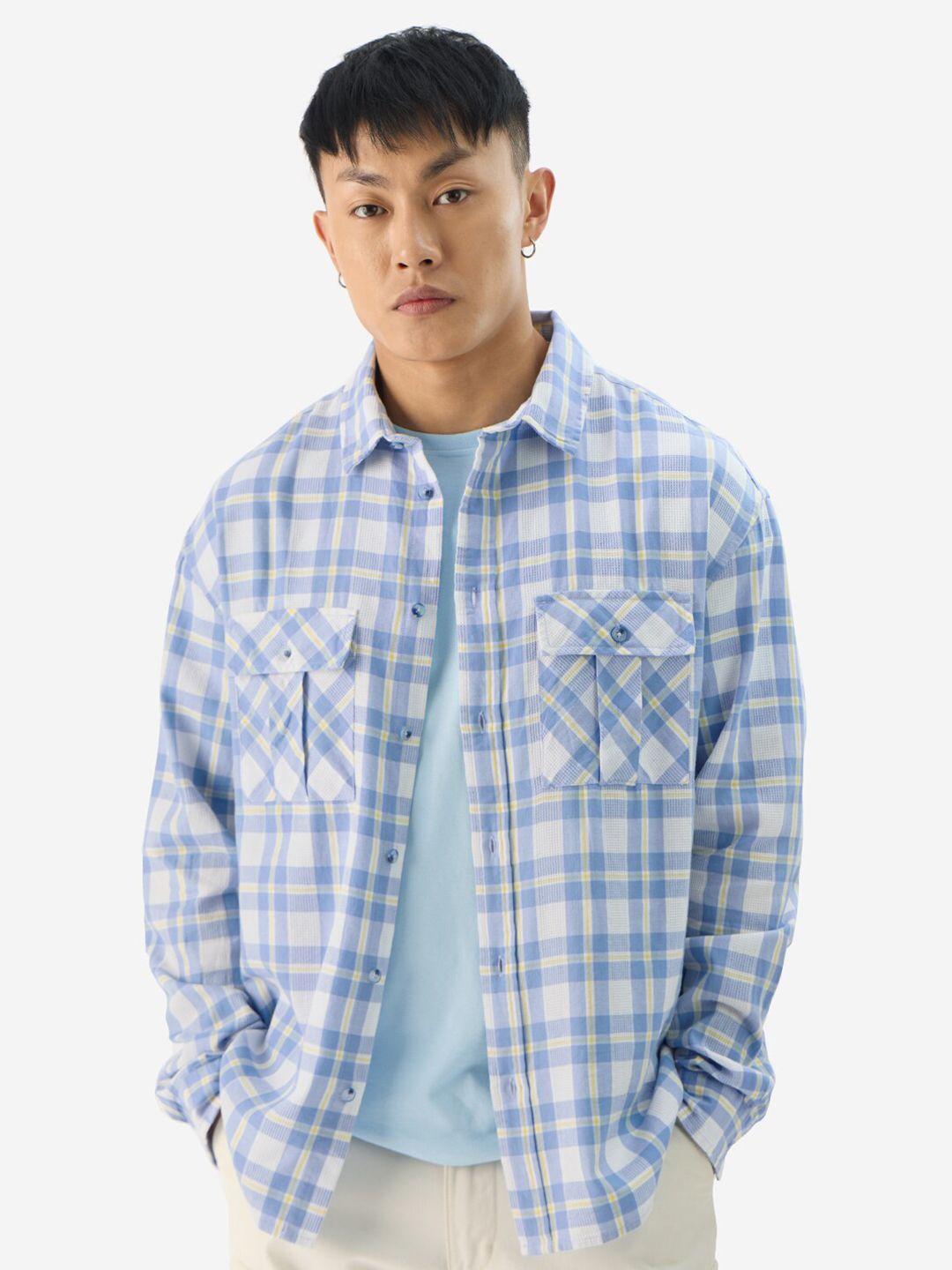 the souled store men tartan checks opaque checked casual shirt