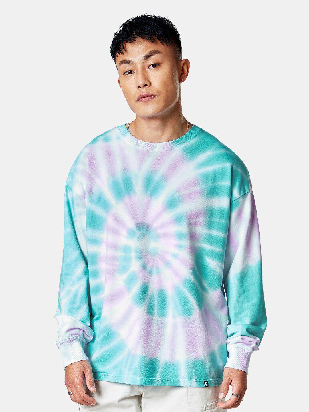 the souled store men tie and dye dyed cotton loose t-shirt