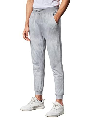 the souled store mens & boys 100% cotton tie-dyegrey rain cloud solid joggers (xx-large)