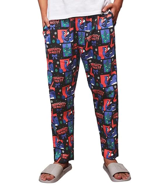 the souled store multi regular fit printed pyjamas