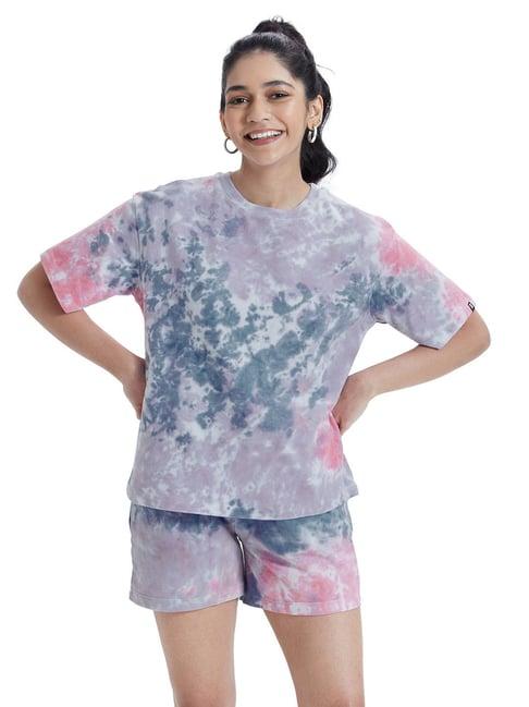 the souled store multicolor printed top with shorts