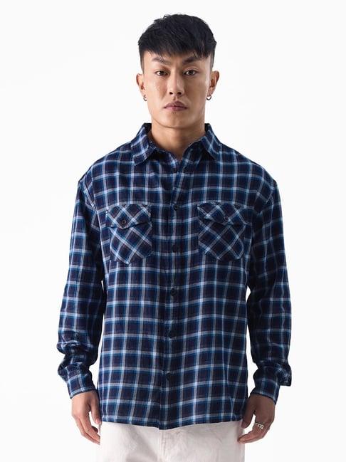 the souled store multicolor relaxed fit check shirt