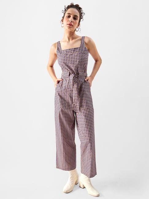 the souled store multicolored cotton printed jumpsuit