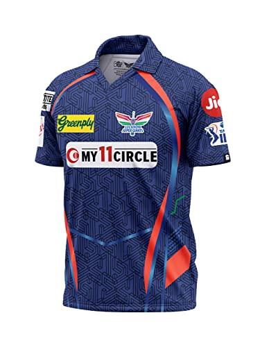 the souled store official lsg: match jersey 2023 men and boys slim fit graphic halfsleeve polyester multicolored jerseys