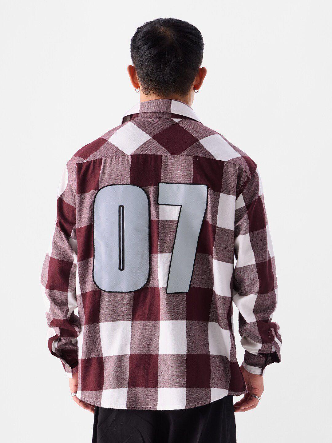 the souled store opaque checked pure cotton casual shirt