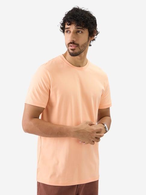 the souled store peach regular fit t-shirt