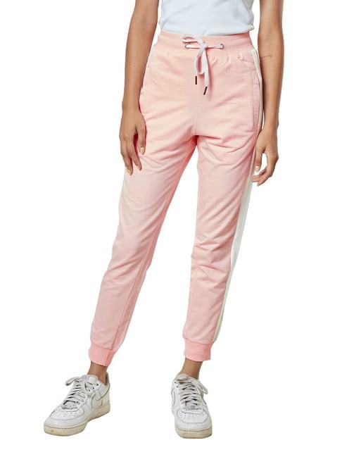 the souled store pink regular fit joggers