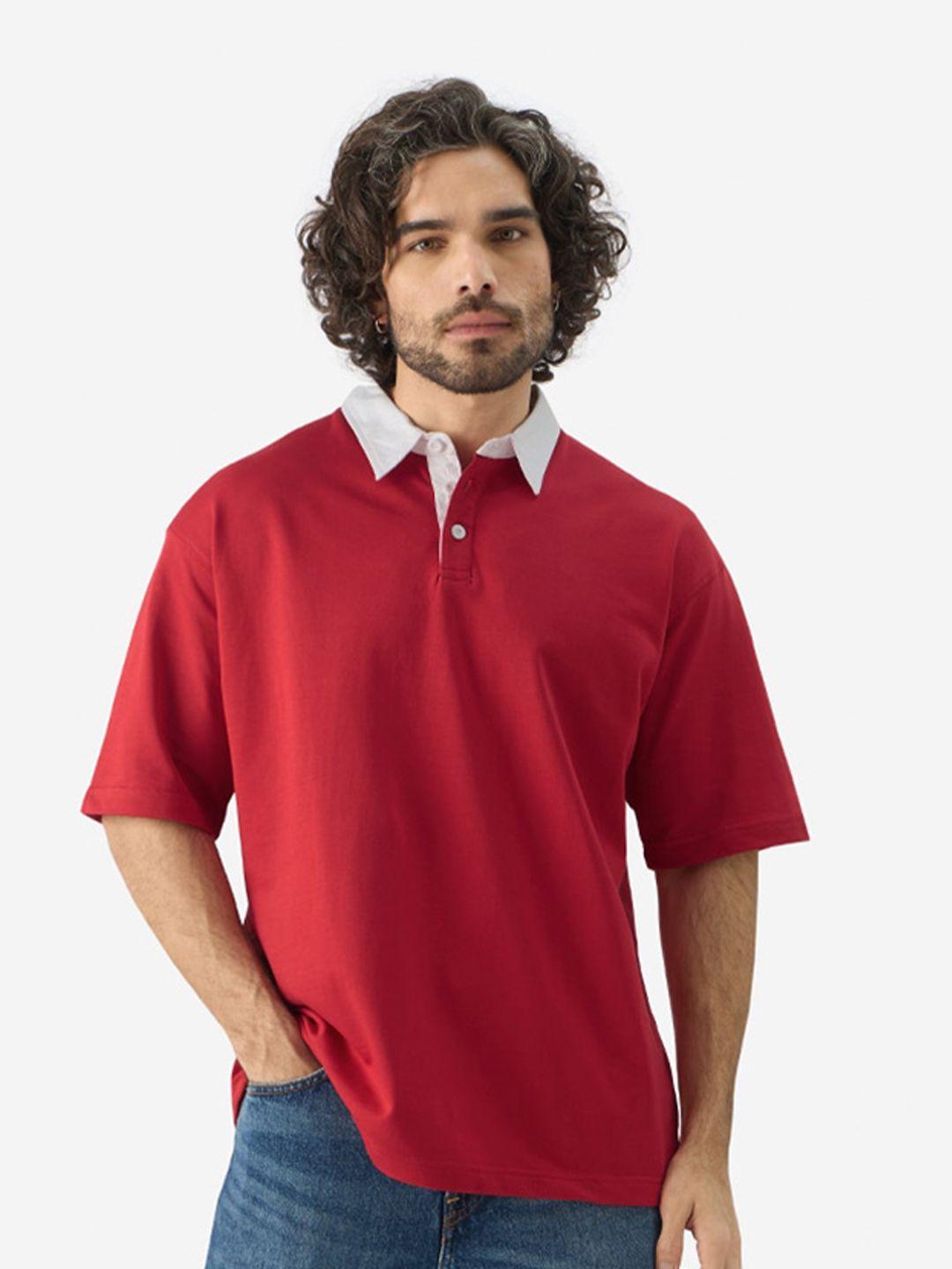 the souled store polo collar cotton t-shirt