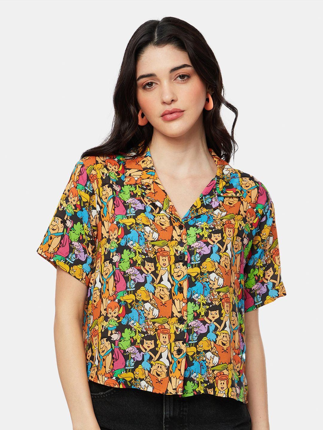 the souled store printed casual shirt