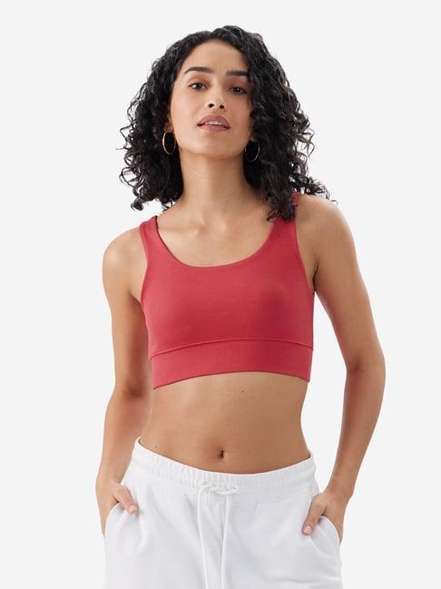 the souled store red full coverage bralette bra