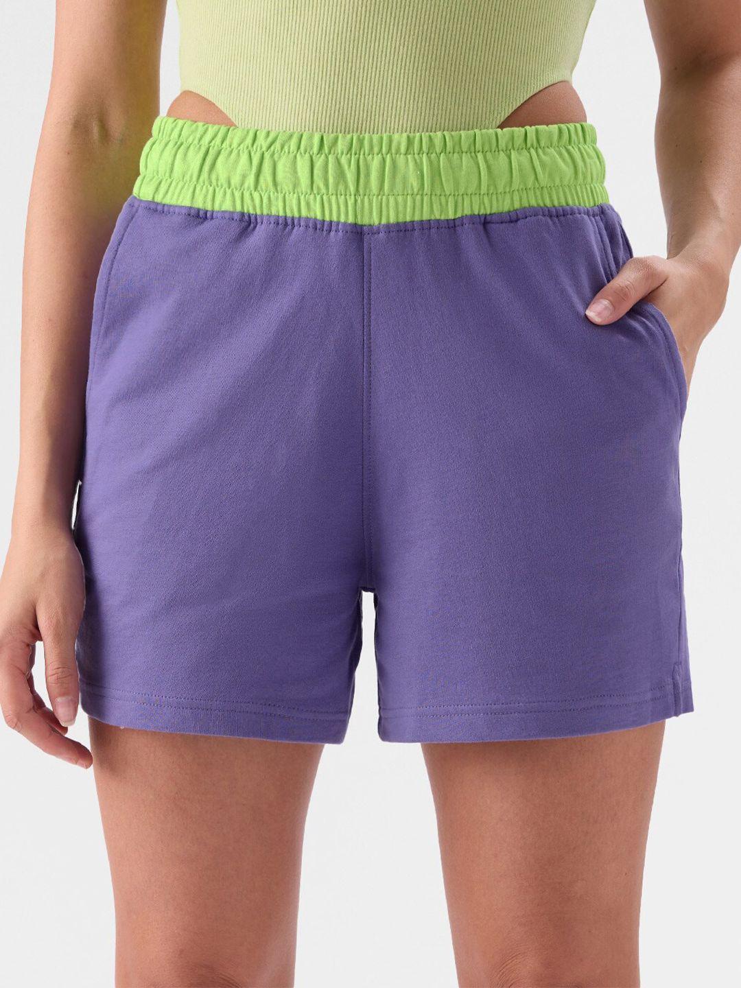 the souled store regular fit cotton lounge shorts