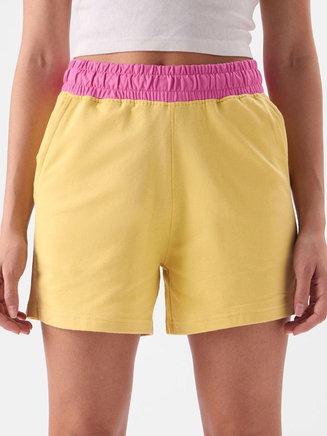 the souled store regular fit cotton lounge shorts