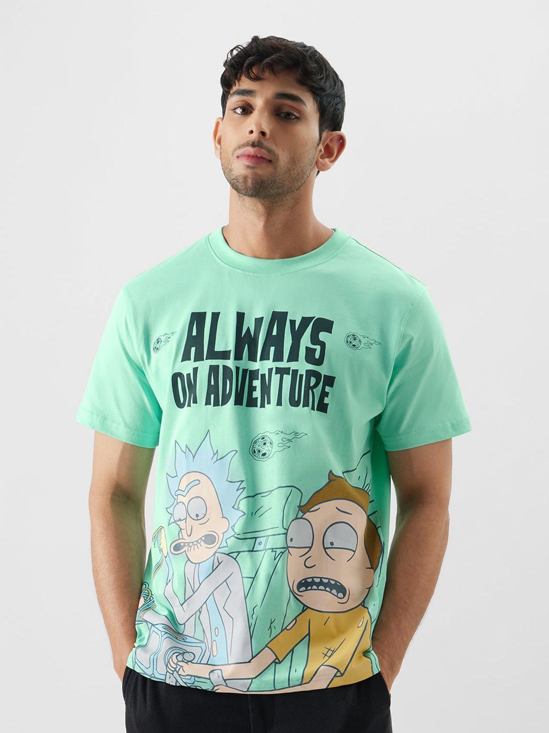 the souled store rick & morty printed pure cotton t-shirt