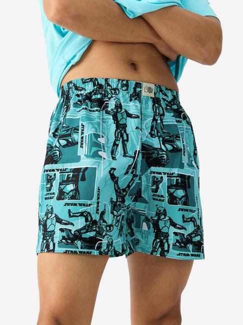 the souled store star wars: troopers green printed boxer shorts