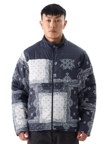 the souled store tss originals: indigo bandana men puffer jackets