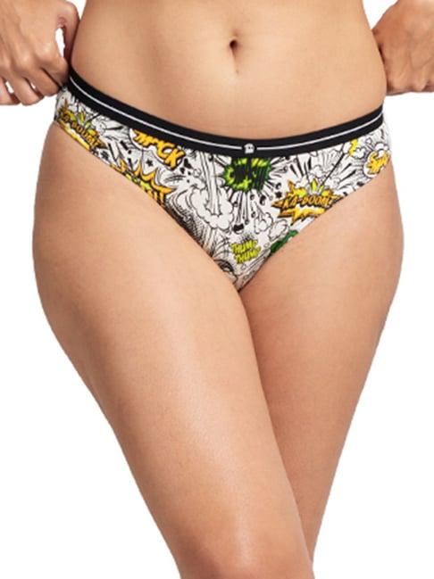 the souled store white printed hipster panty