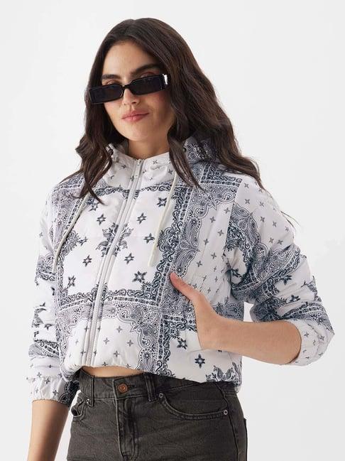 the souled store white printed jacket