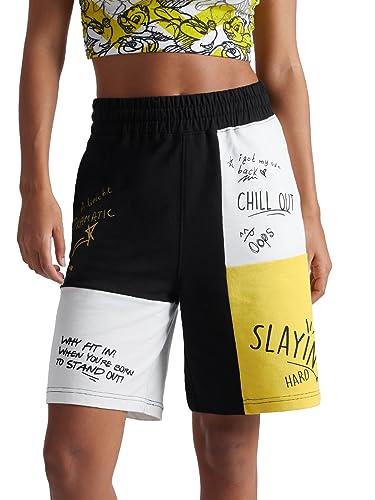 the souled store women disney: slay bermuda shorts white