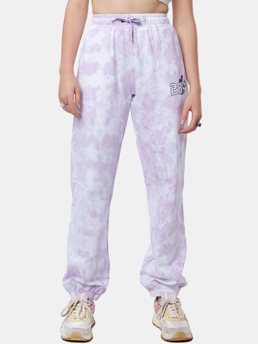 the souled store women dyed mickey mouse printed joggers