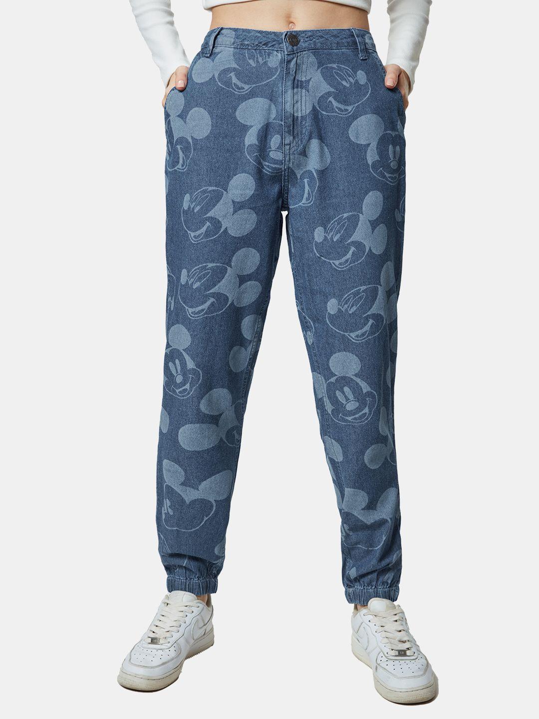 the souled store women mickey mouse printed cotton jogger