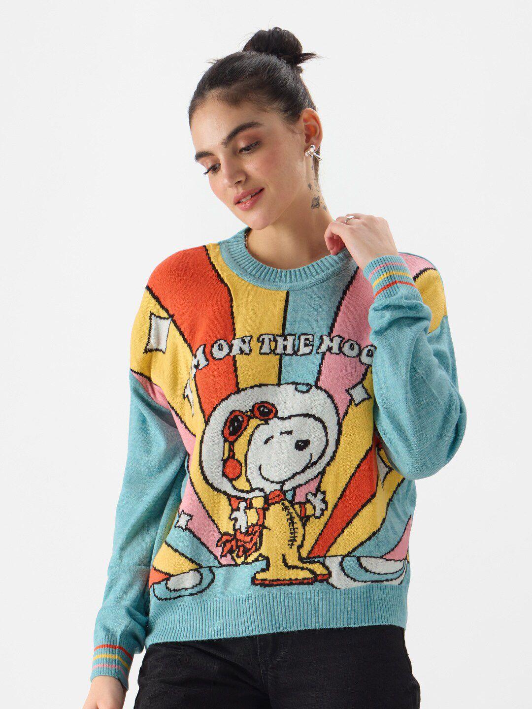 the souled store women multicoloured printed pullover