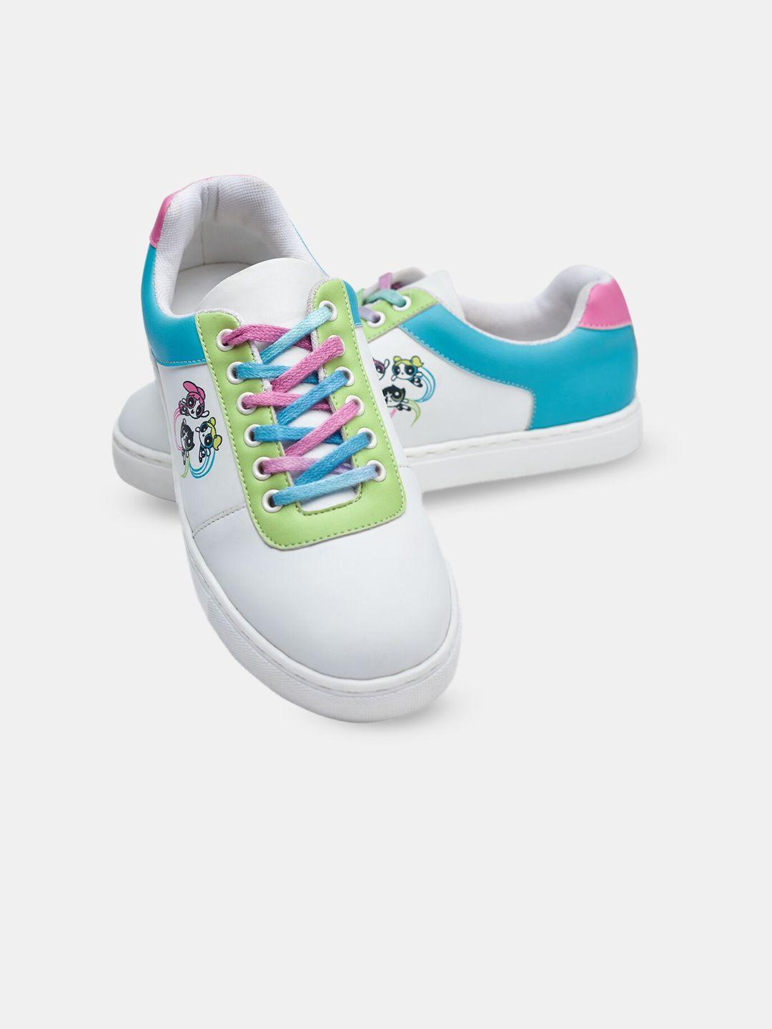 the souled store women powerpuff girls colourblocked sneakers