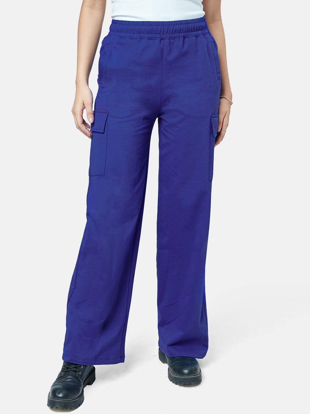 the souled store women straight fit cotton track pants