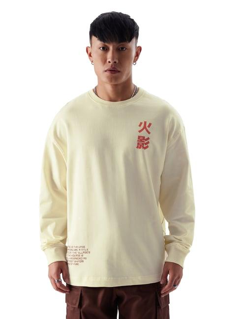 the souled storenaruto: hokageoversized full sleeve t-shirtsyellow