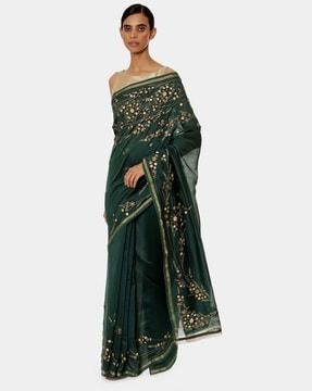 the spring fairy embroidered saree