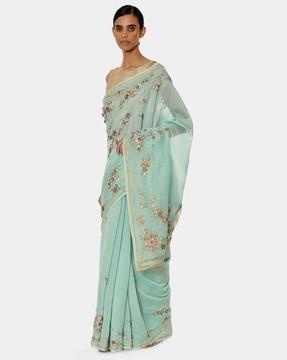 the spring fairy embroidered saree