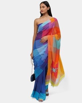 the summer palette warm saree