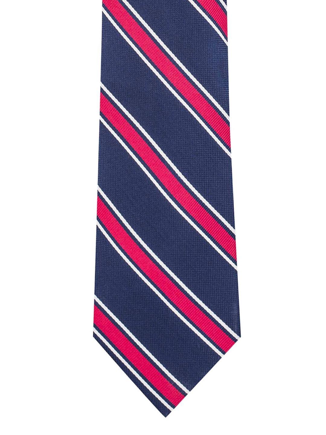 the tie hub blue & red striped broad tie