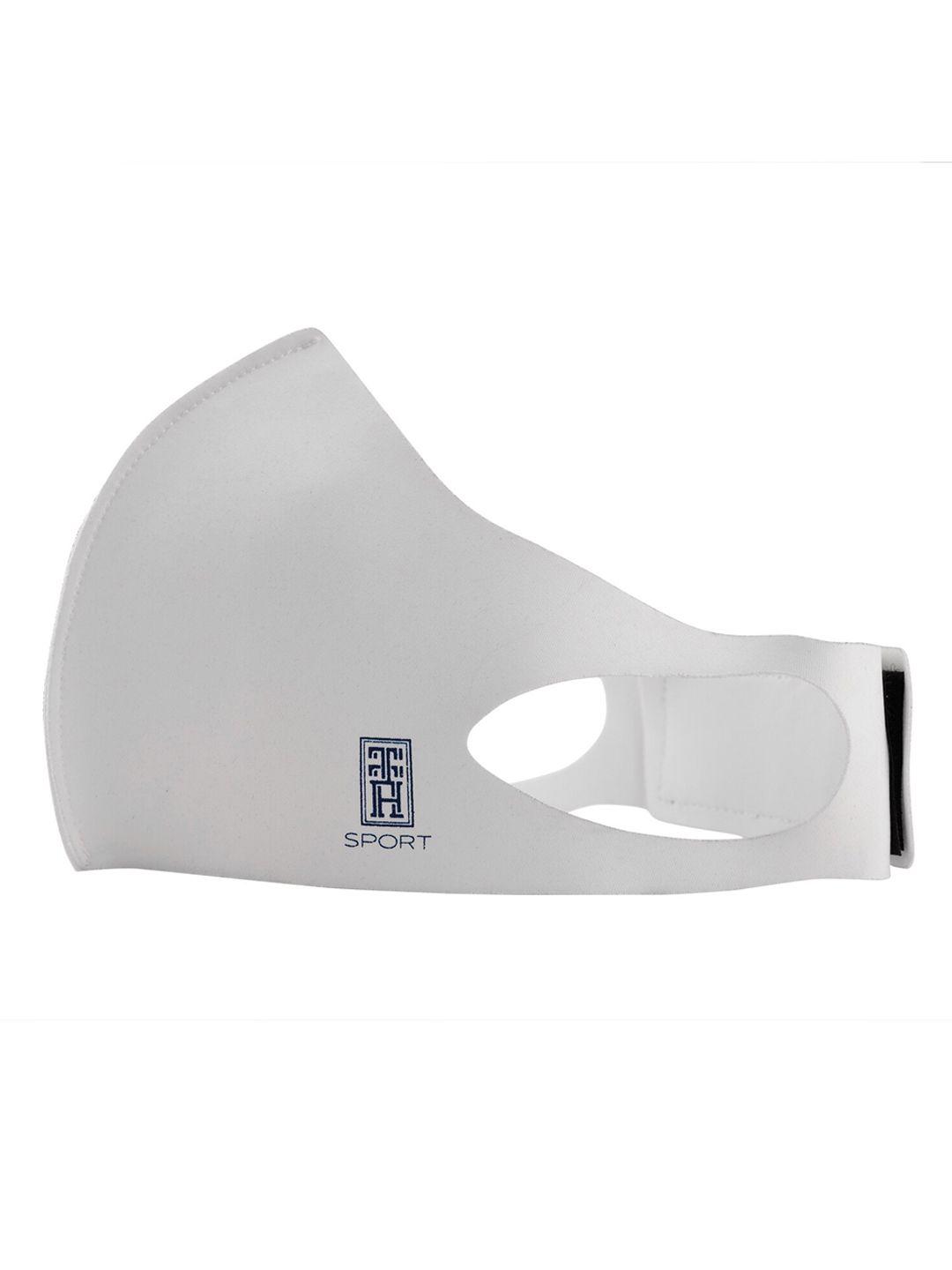 the tie hub kids white sports mask with band