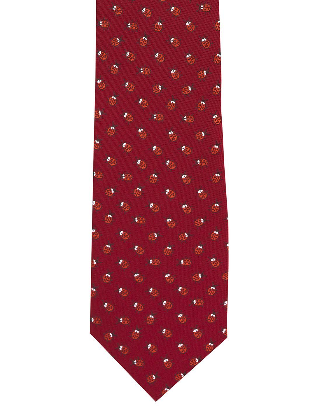 the tie hub maroon woven design broad tie