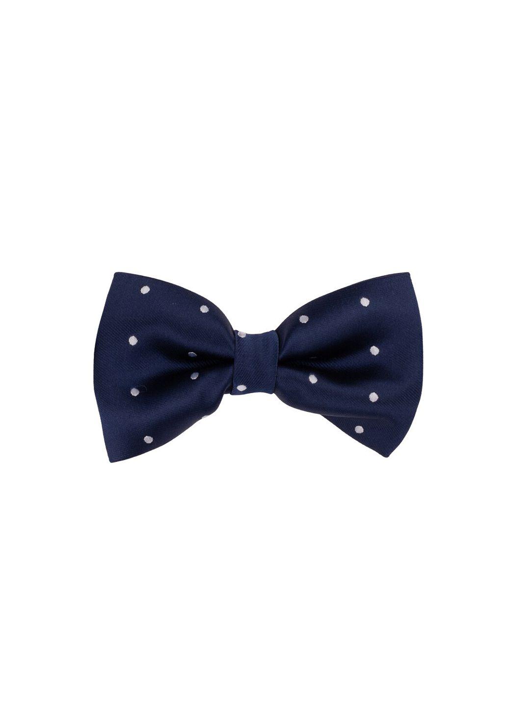 the tie hub men blue & white printed bow tie