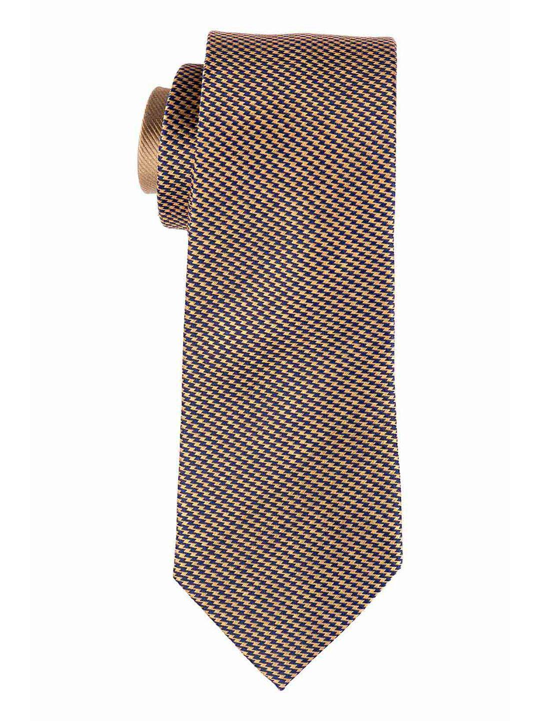 the tie hub men brown woven design skinny tie