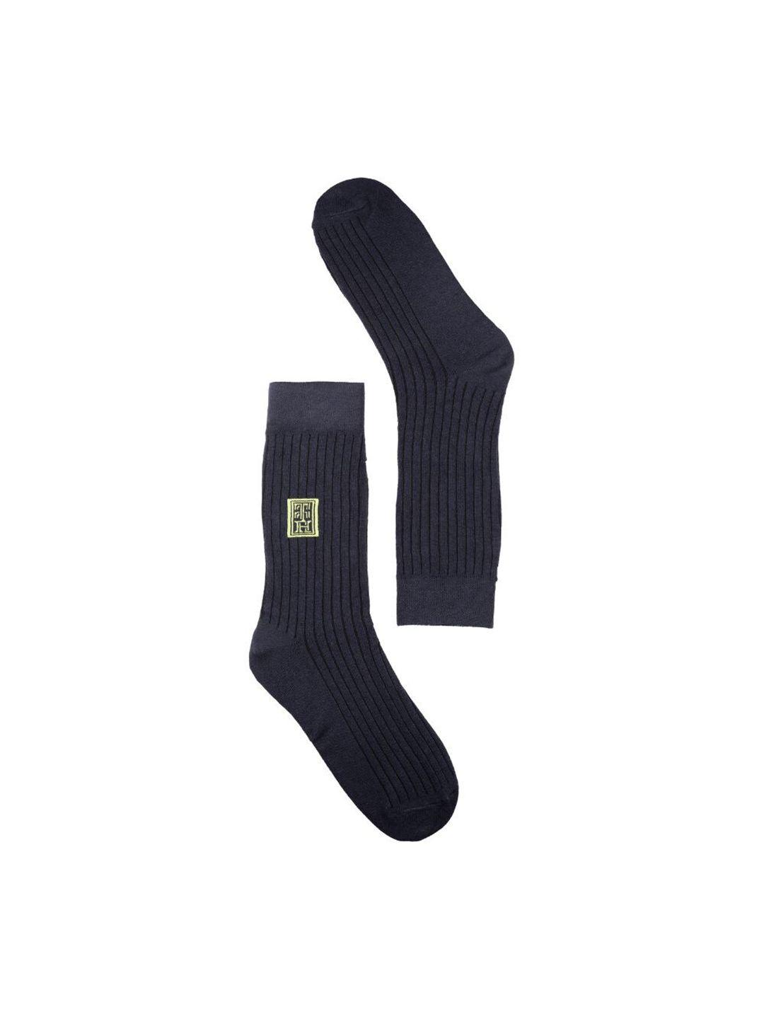 the tie hub men calf length pure cotton socks