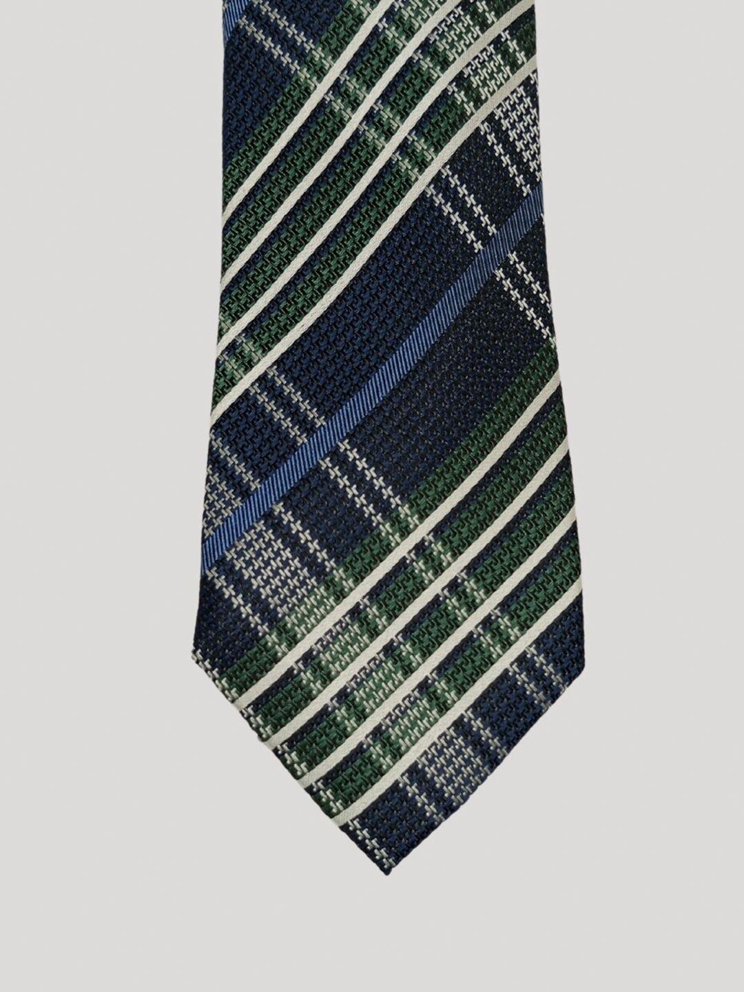 the tie hub men checked silk broad tie