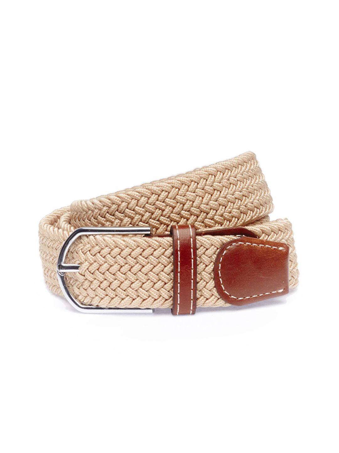 the tie hub men cream braided belt