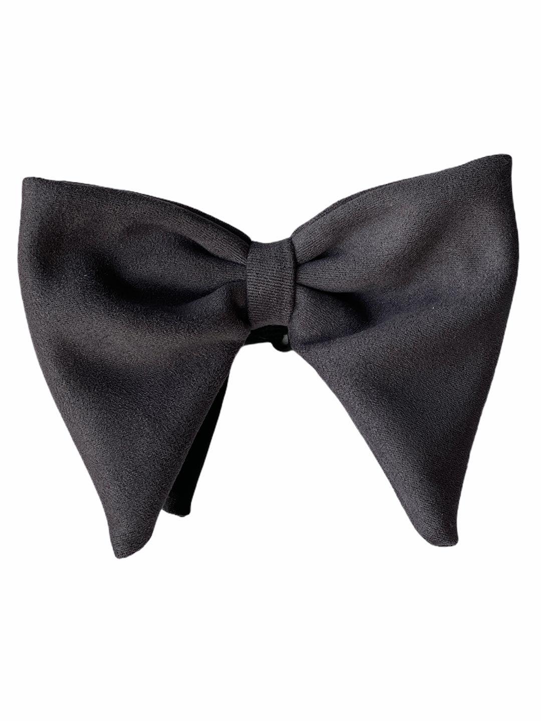 the tie hub men grey solid bow tie