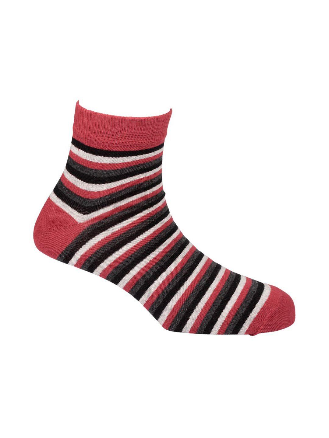 the tie hub men multicoloured striped ankle length socks