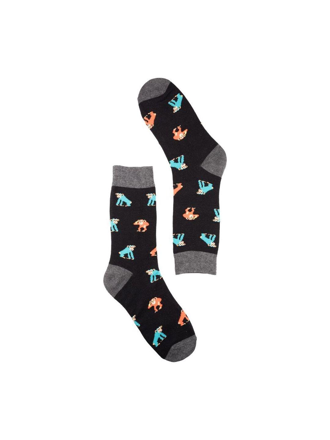 the tie hub men patterned cotton calf-length socks