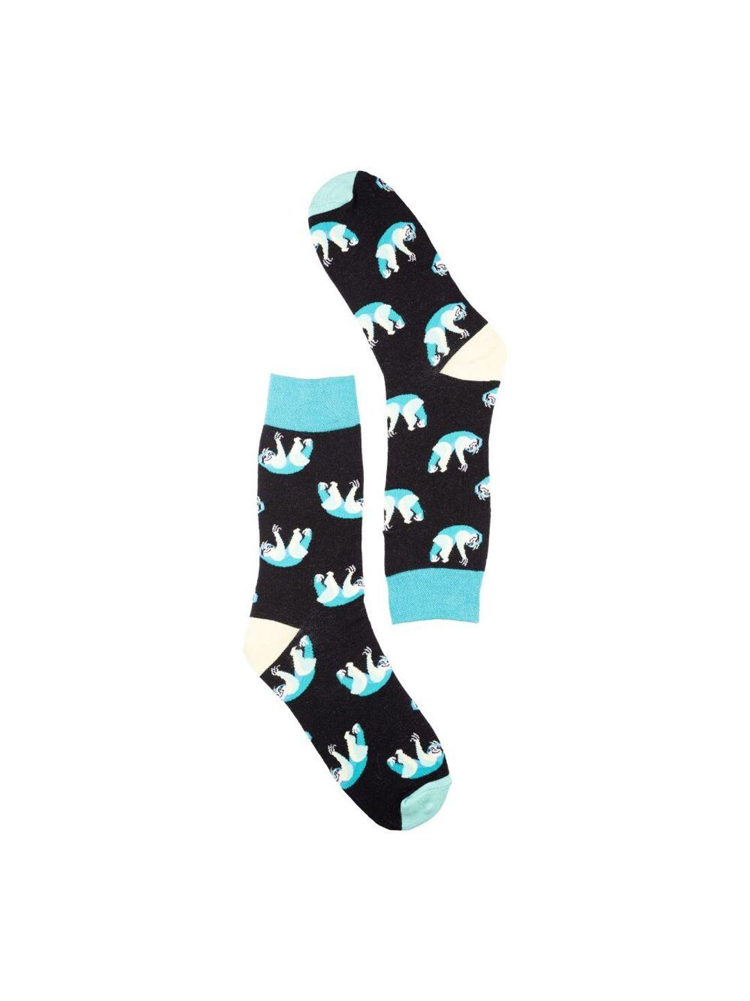 the tie hub men patterned cotton calf-length socks