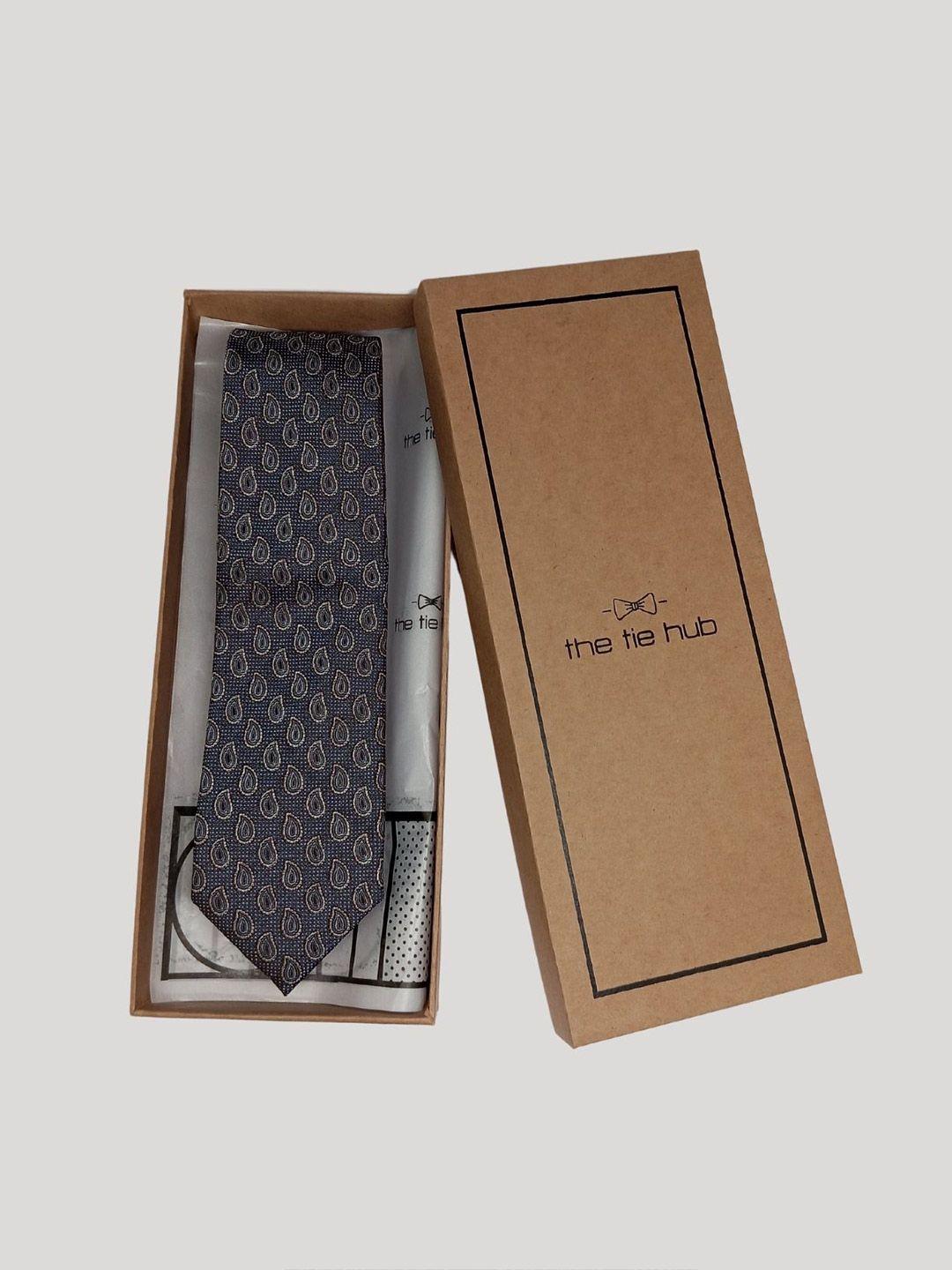 the tie hub men printed silk skinny tie